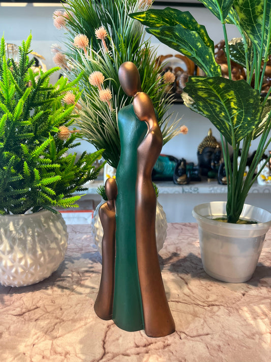 India Metal Romantic Love Couple Family Table Top Showpiece Statue